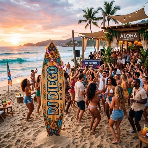 June 2026 — Beach Party! — mix artwork